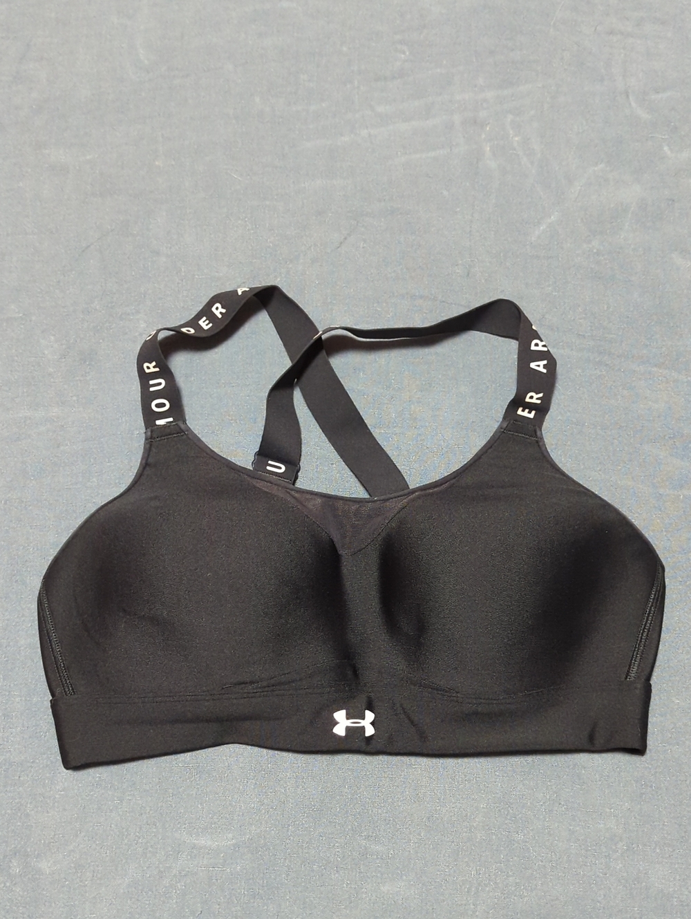 Under Armour Black Padded High-Impact Sports Bra with Branded Straps